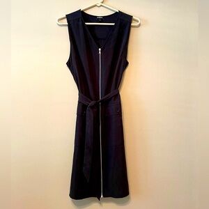 Express Zippered Black Sleeveless V Neck Cargo Dress With Pockets Size Medium